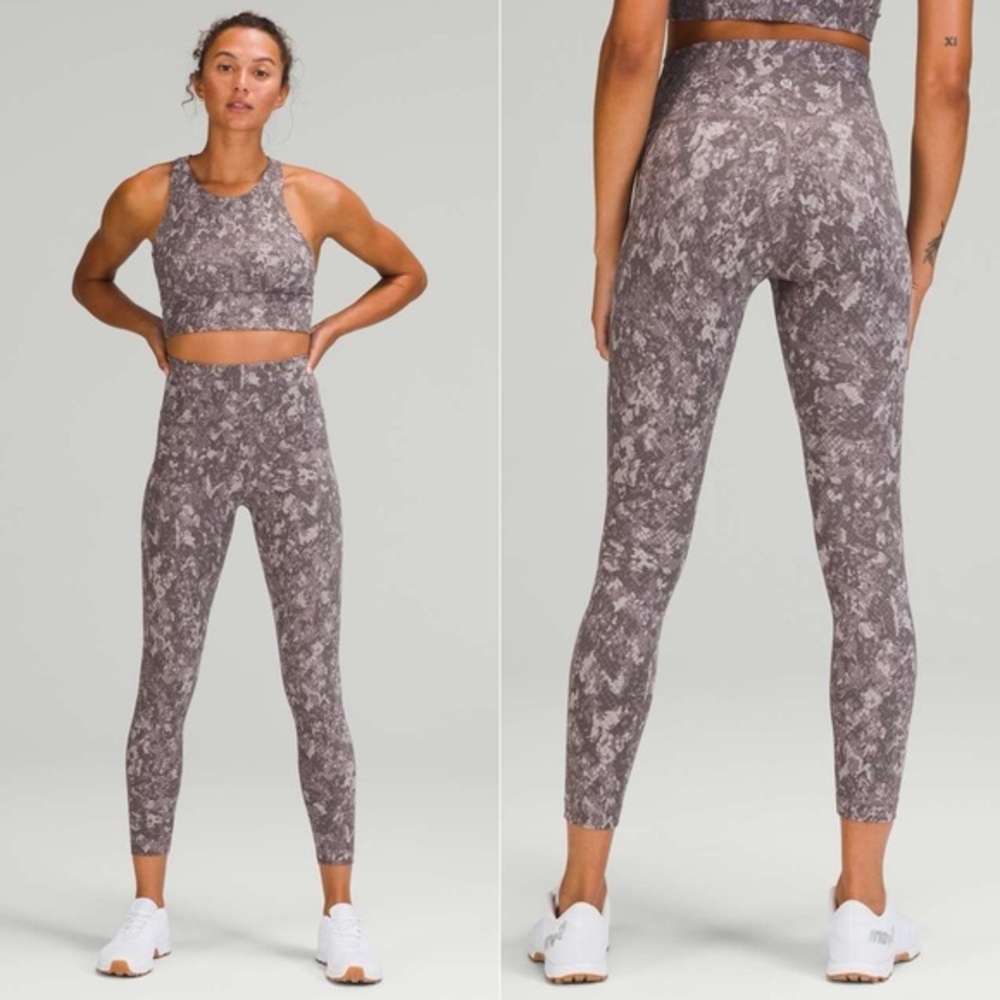 Lululemon Wunder Train High-Rise Tight 25" Hideaway Camo Lunar Rock Multi Size 4